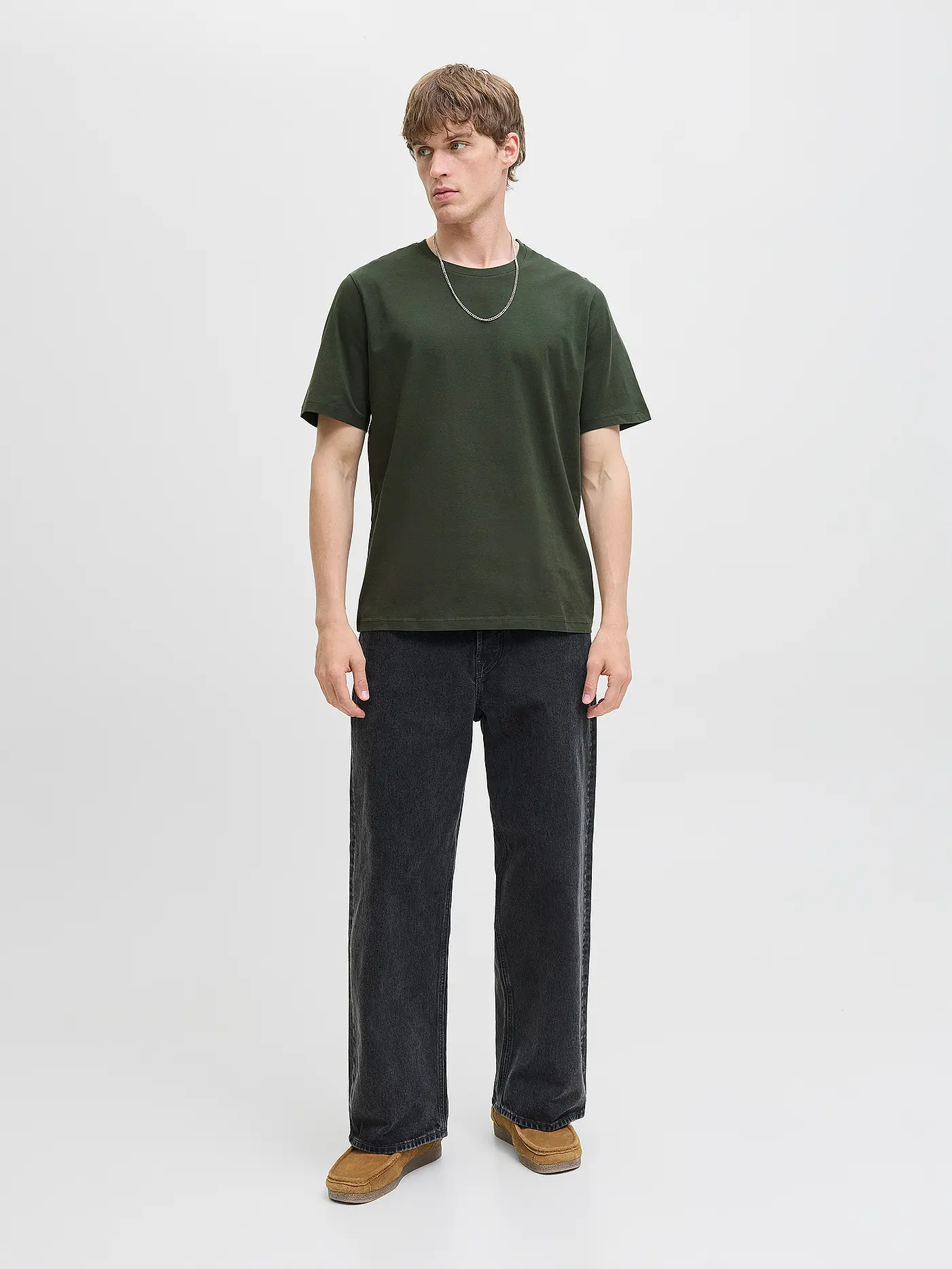 JACK & JONES | T-Shirt Slim Fit JJEORGANIC | olive